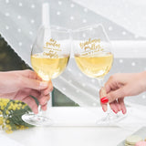 Copas de Vino Para Novios NOS QUEDAN MUCHOS SUEÑOS POR CUMPLIR, BRINDEMOS POR ELLOS, POR TI Y POR MI - Mr Wonderful