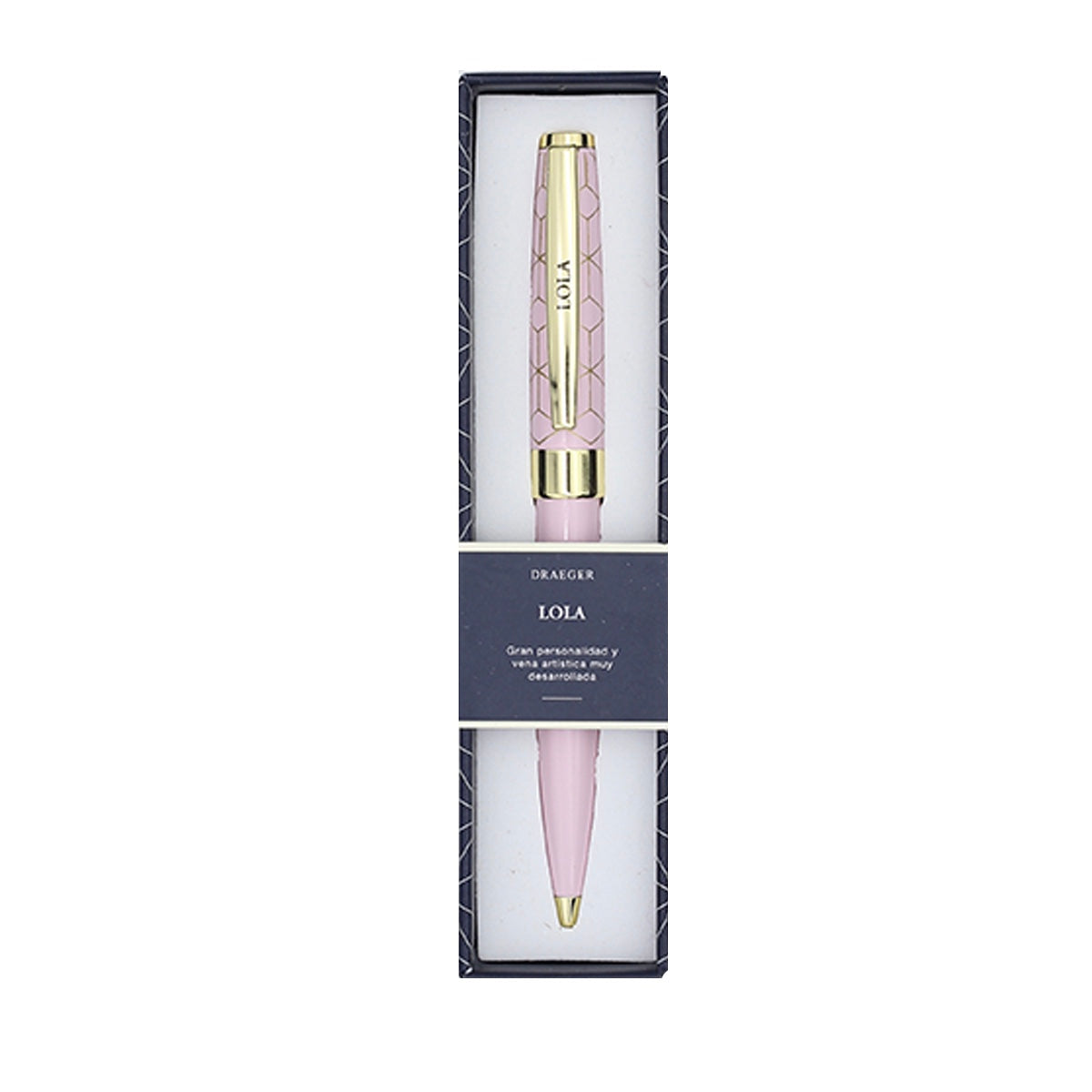 Bolígrafo LOLA Rosa y Dorado - DRAEGER