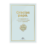 Tarjeta con Stamping Dorado + Pin GRACIAS PAPÁ - The Great Moustache