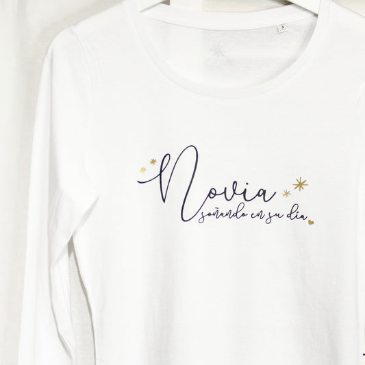 CAMISETA MANGA LARGA “NOVIA, soñando en su día”