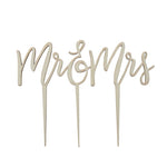 TOPPER PARA TARTA DE MADERA “MR&MRS”