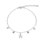 Pulsera de plata Estrella Zirc Pink