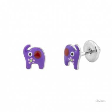 Pendientes Elefantes-Plata