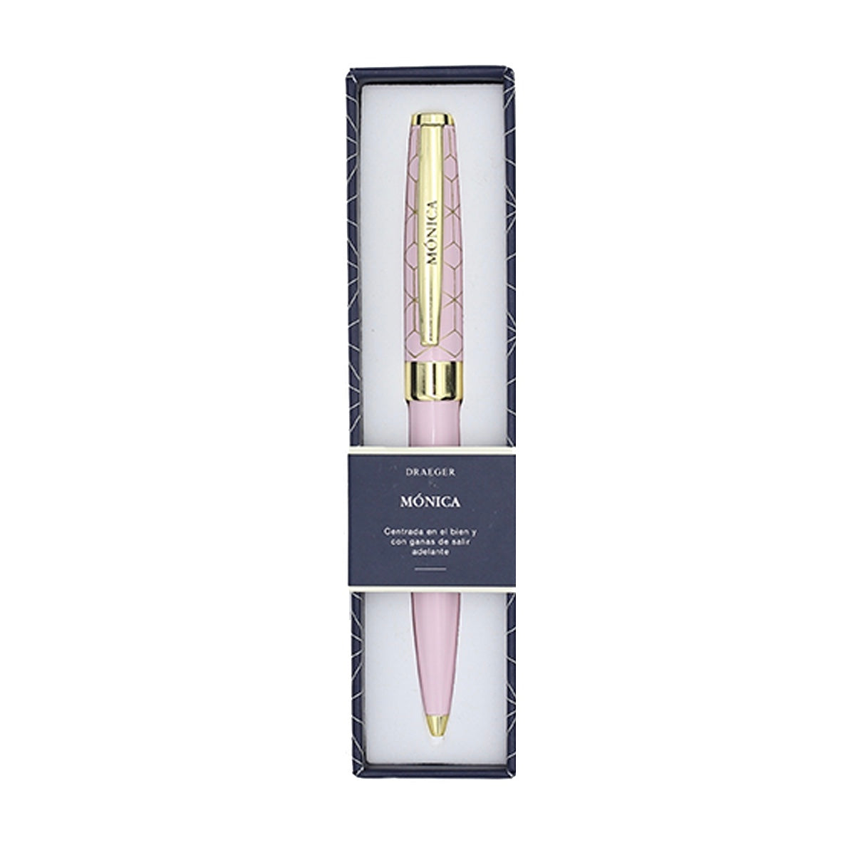 Bolígrafo MÓNICA Rosa y Dorado - DRAEGER