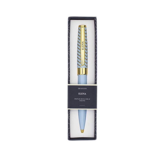 Bolígrafo ELENA Azul Pastel y Dorado - DRAEGER