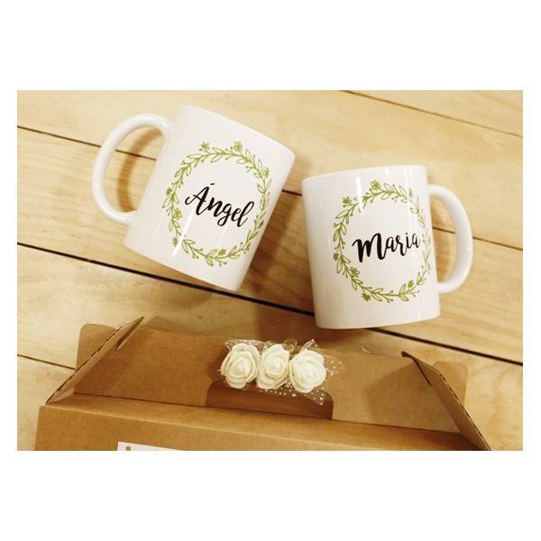 KIT PERSONALIZABLE 2 TAZAS "TODA UNA VIDA DE LA MANO JUNTOS" - Be Love