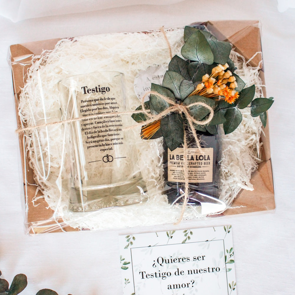 KIT CERVEZA TESTIGO DE BODA- Be Love