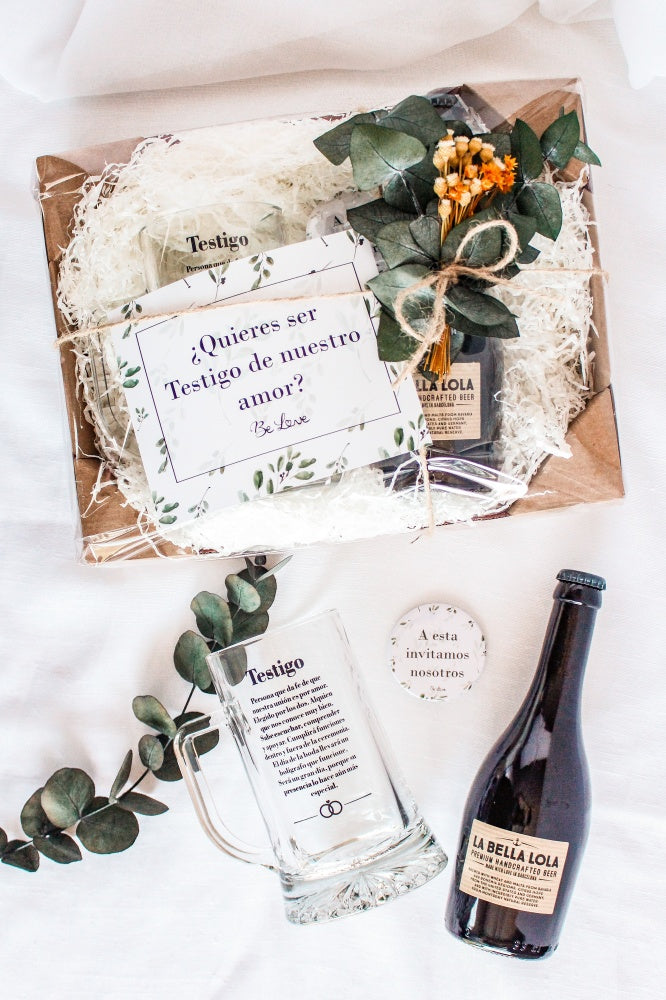 KIT CERVEZA TESTIGO DE BODA- Be Love
