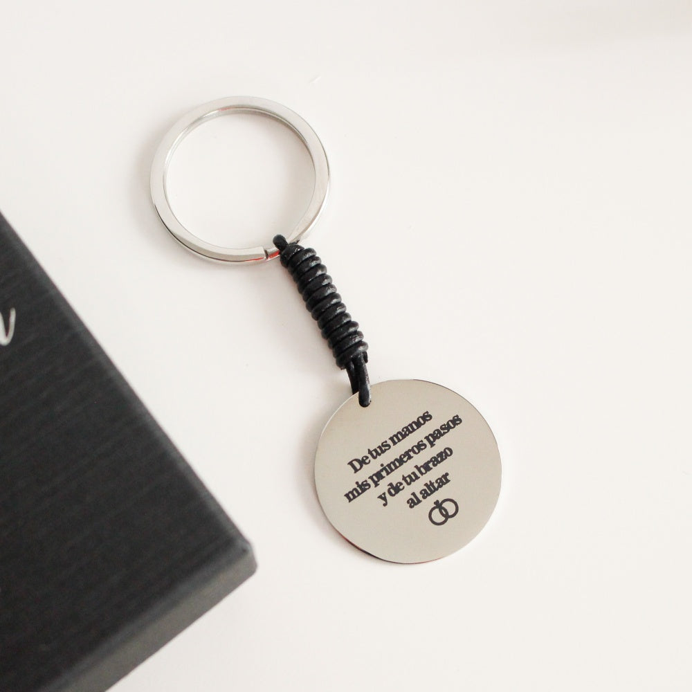 Llavero de acero inoxidable Personalizable Padrino - Be Love