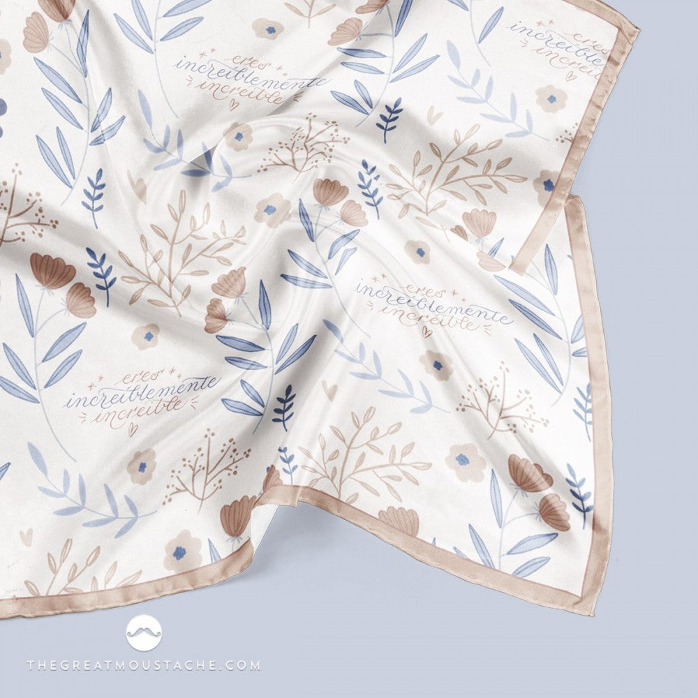 PAÑUELO 90X90 - ERES INCREÍBLE- The Great Moustache