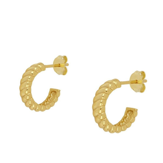 PENDIENTES RING DESERT- PLATA CHAPADO ORO 18K