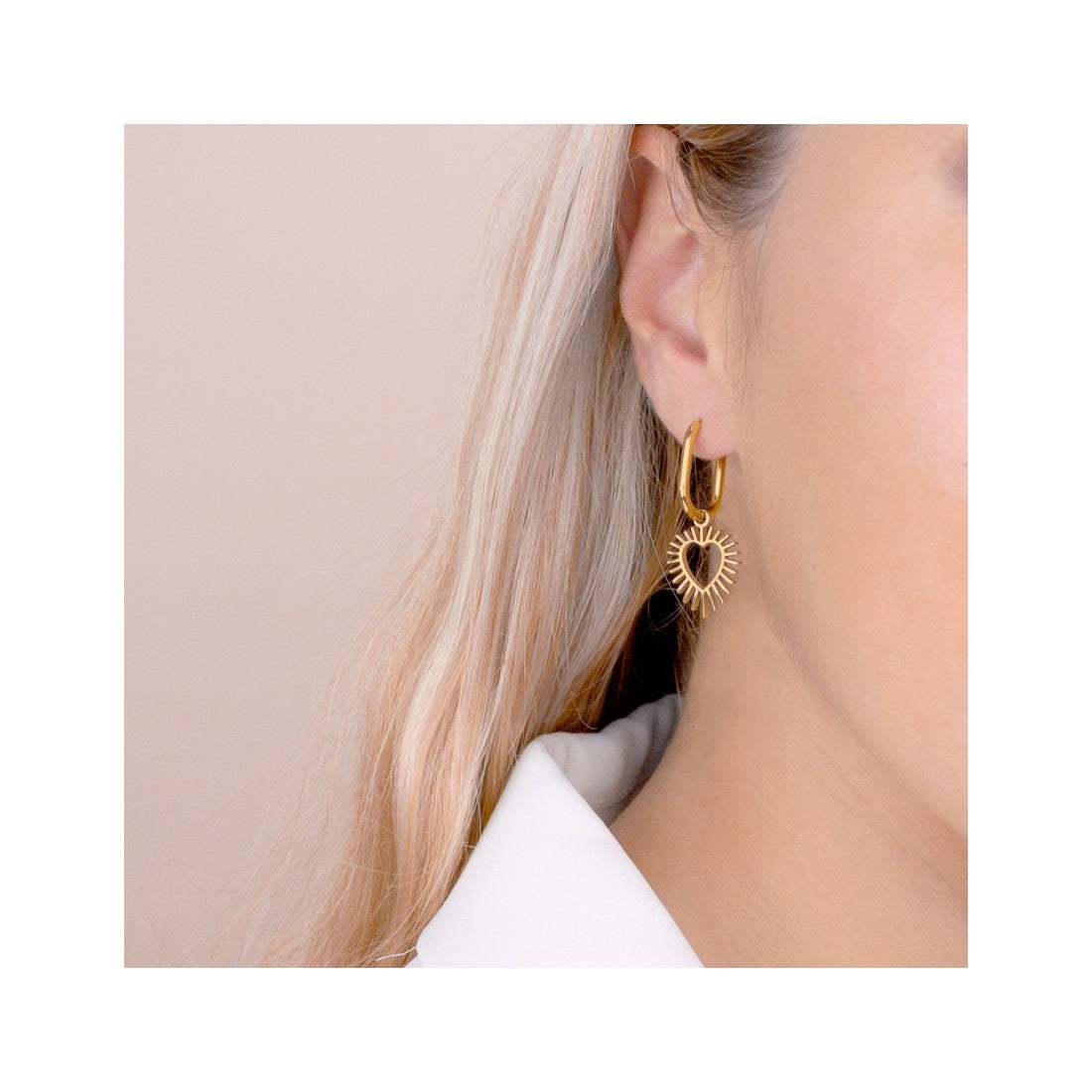 Pendientes SUNNY HEART- Acero