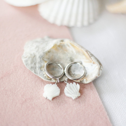 Pendientes Concha Plata-Be Love