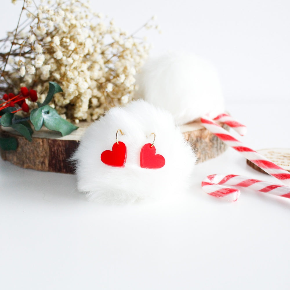 Pendientes Corazones Rojos- Be Love