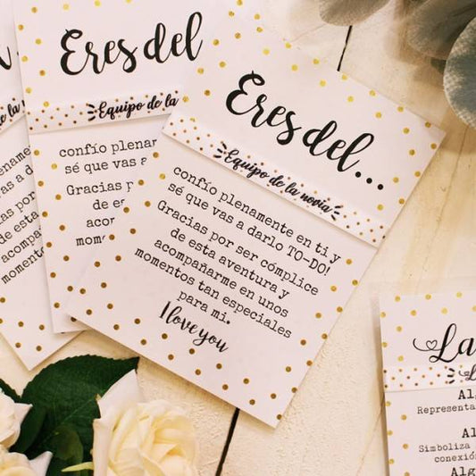 PULSERA + POSTAL " EQUIPO DE LA NOVIA" - Be Love