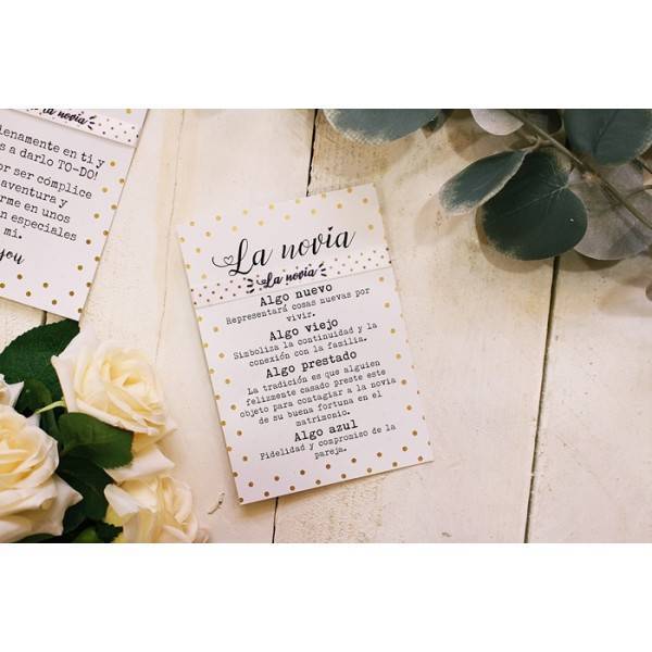 PULSERA + POSTAL PARA LA NOVIA - Be Love