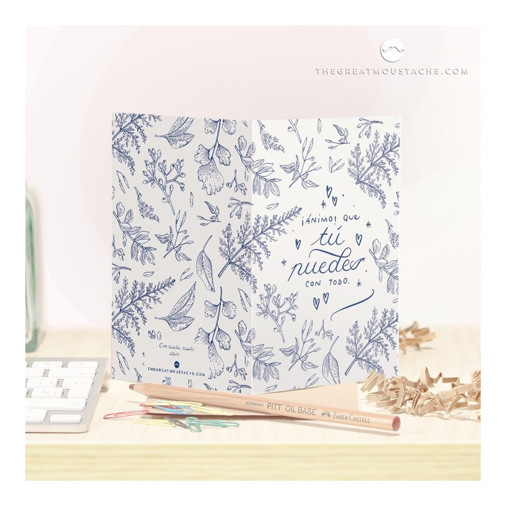 Tarjeta ÁNIMO QUE TÚ PUEDES- The Great Moustache