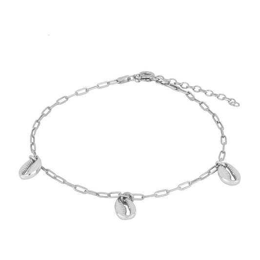 TOBILLERA CONCHAS- PLATA