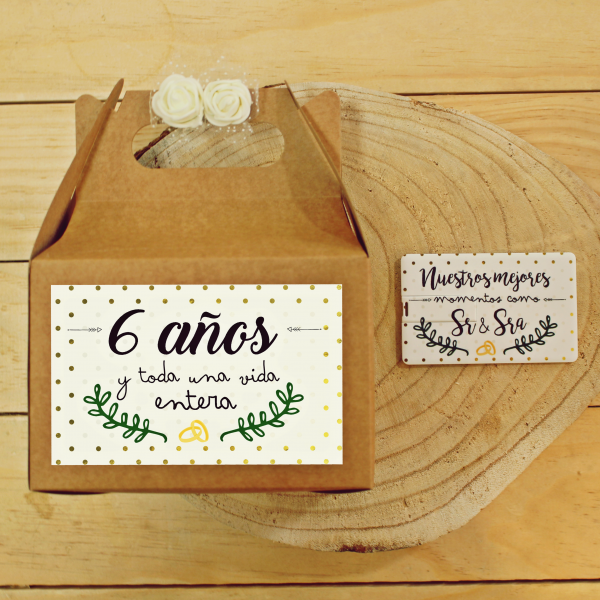 USB CON CAJITA PERSONALIZABLE - Be Love